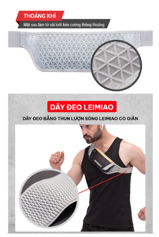 Túi đeo hông, đeo bụng chạy bộ chống nước, mỏng nhẹ GoodFit GF102RB