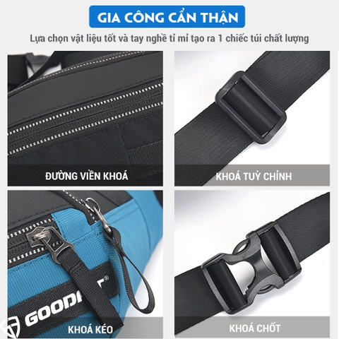 Túi đeo hông, đeo bụng, đeo chéo chống nước GF115RB