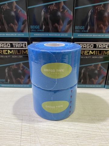 Băng dán cơ thể thao cao cấp DragoTape - cuộn Pre-cut 5cm*5m (Combo 2 cuộn)