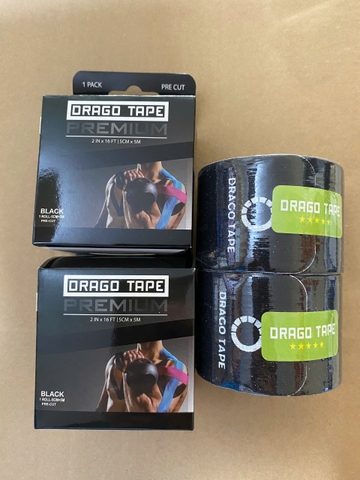 Băng dán cơ thể thao cao cấp DragoTape - cuộn Pre-cut 5cm*5m (Combo 2 cuộn)