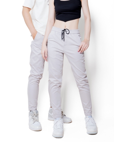 Quần Kaki Ống Suông Co Giãn Unisex Màu Xám Tro | KQSTYLING Basic Line