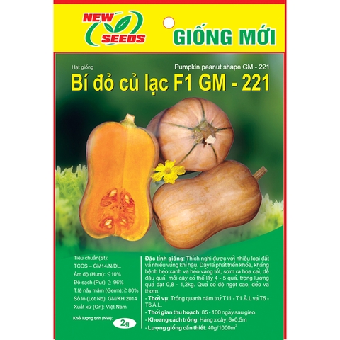Bí đỏ củ lạc F1 GM-221