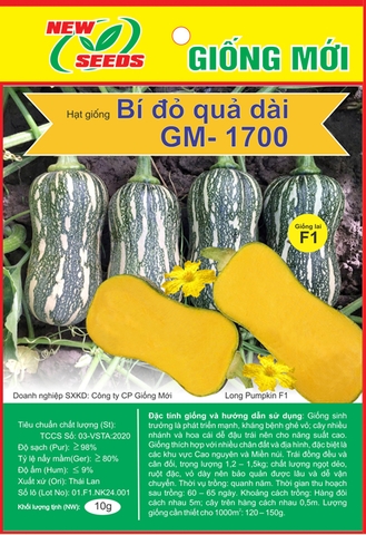 Bí đỏ quả dài F1 GM-1700