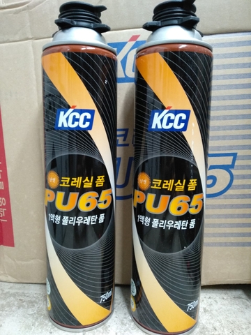 Keo PU Foam bọt nở chống cháy KCC PU65 chai 750ml