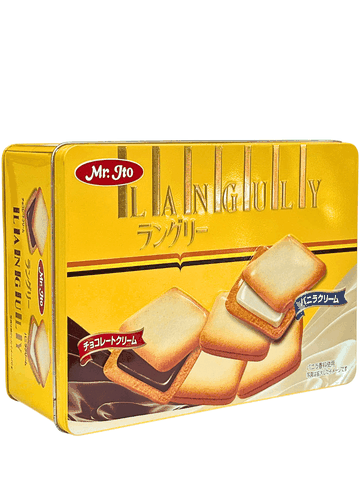 Bánh Quy Kẹp Kem Nhật Languly Mr. Ito 264G – Hộp Thiếc Vàng