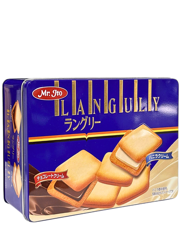 Bánh Quy Kẹp Kem Nhật Languly Mr. Ito 264G – Hộp Thiếc Xanh
