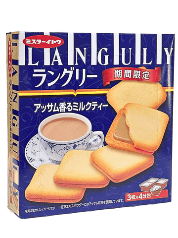 Bánh Quy Kẹp Kem Nhật Languly Mr. Ito Vị Trà Sữa 132G