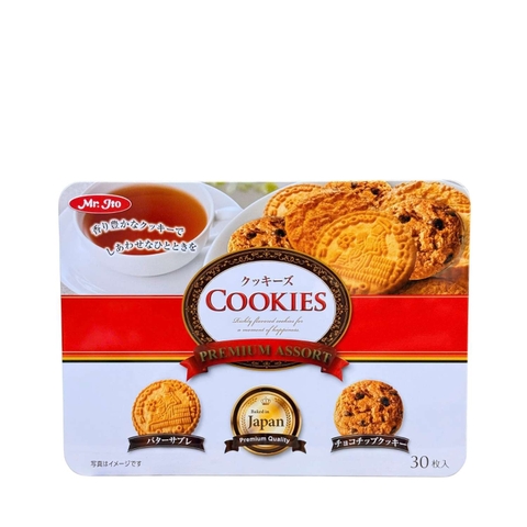 Bánh Quy Mr. Ito Premium Assort Cookies 315g - Hộp Thiếc 30 Bánh 2 Vị