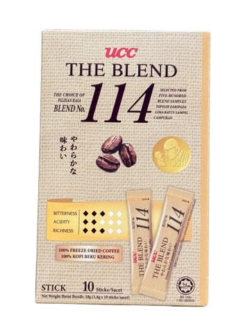 Cà phê hòa tan UCC Coffee The Blend 114 18G (10 gói x 1.8G)
