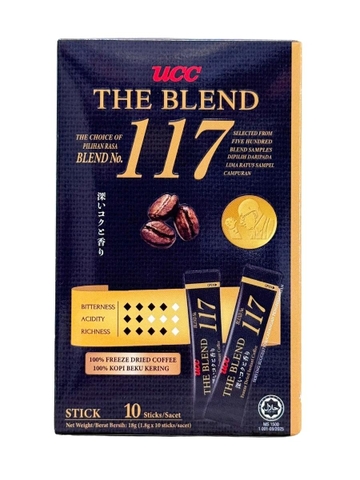 Cà phê hòa tan UCC Coffee The Blend 117 18G (10 gói x 1.8G)