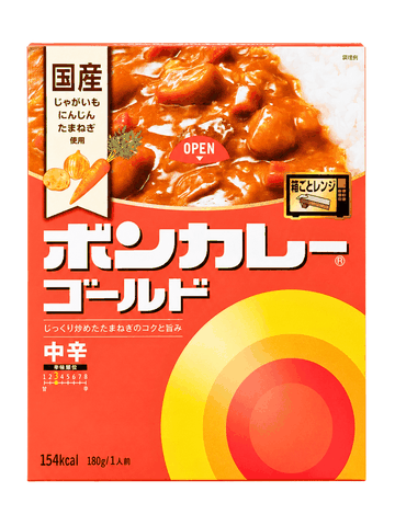Cà Ri Nhật Ăn Liền Vị Cay Vừa Bon Curry Gold Otsuka 180G