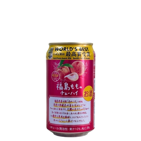 Cocktail Chu-Hi Đào Fukushima Aseed Aster 5% 350ML