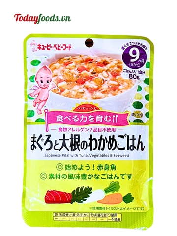 Cơm Ăn Dặm Cho Bé Vị Cá Ngừ, Rau Củ Và Rong Biển {Kewpie} 80G