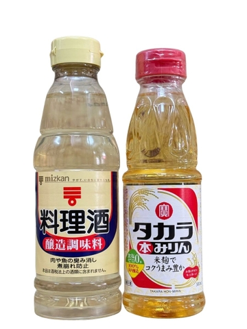 Combo Gia Vị Ướp Và Khử Mùi Món Nhật (Hon Mirin Takara + Sake Mizkan)