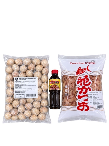 Combo Làm Bánh Takoyaki (Takoyaki Đông Lạnh + Sốt + Cá Bào)