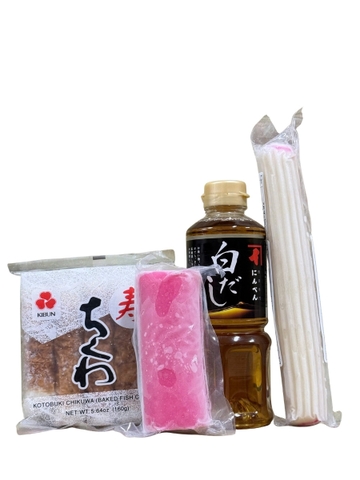 Combo Lẩu Oden Nhật 4 Món (Shiro Dashi Ninben + 3 Chả Cá)