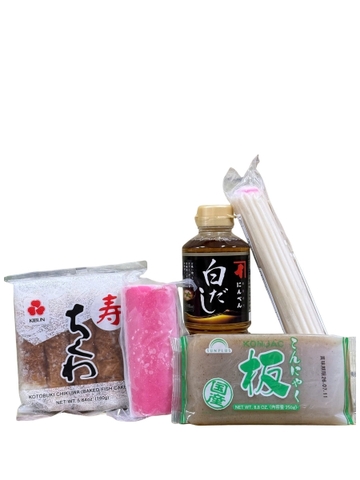 Combo Lẩu Oden Nhật Cơ Bản 5 Món (Nước Dùng Oden + 3 Chả Cá Nhật + Thạch Nưa)