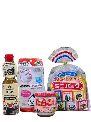 Combo Nguyên Liệu Làm Cơm Nắm Nhật 4 Món (Ruốc Trứng Cá Tuyết)