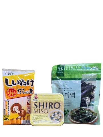 Combo Nguyên Liệu Nấu Súp Miso Chay (Hạt Nêm Nấm Shiitake)