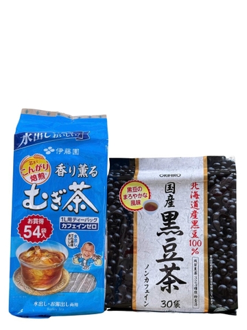 Combo Trà Lúa Mạch Đậu Đen Orihiro Nhật Bản Không Caffeine