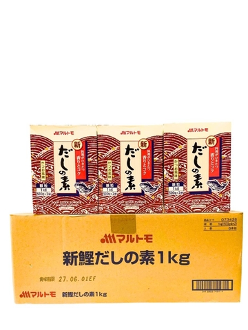Hạt Nêm Cá Ngừ Nhật Hondashi Marutomo 1KG (Thùng 6 Hộp)