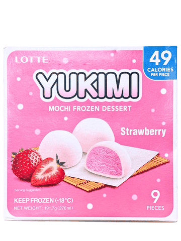 Kem Mochi Dâu Yukimi Daifuku Lotte 191.7G (9 Viên)