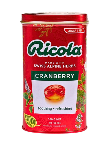 Kẹo Ricola Cranberry Không Đường 100G