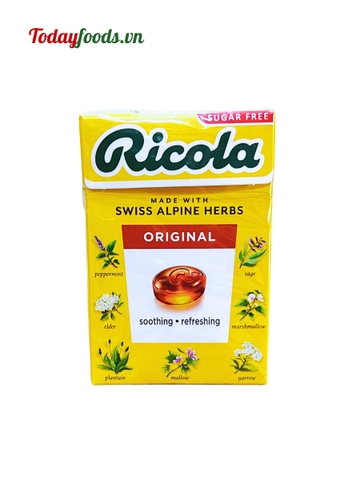 Kẹo ngậm thảo mộc Ricola Original không đường 40G