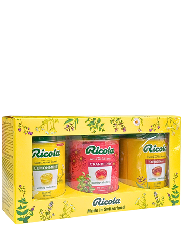 Kẹo Ricola Thảo Mộc Không Đường 112.5G – Set Quà 3 Vị
