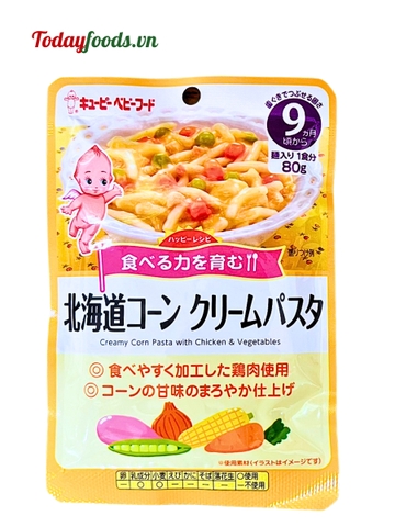 Mì Ăn Dặm Cho Bé Vị Gà Và Rau Củ Xốt Kem Bắp Hokkaido {Kewpie} 80G (cho bé 9 tháng tuổi)