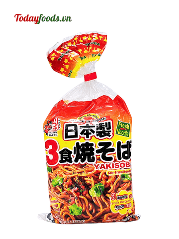 Mì Yakisoba Tươi {Itsuki} 510G (3 Phần Ăn, Kèm Gói Sốt Gia Vị)