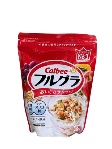 Ngũ Cốc Trái Cây Ăn Liền Calbee Frugra 330G