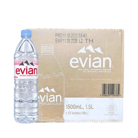 Nước Khoáng Evian 1500ML (Thùng 12 Chai)
