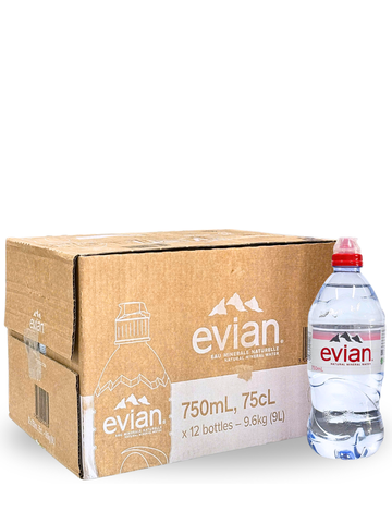 Nước Khoáng Evian Nắp Thể Thao 750ML (Thùng 12 Chai)