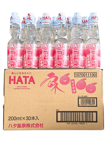 Nước Soda Ramune Hata Nhật Bản Vị Vải 200ML – Thùng 30 Chai