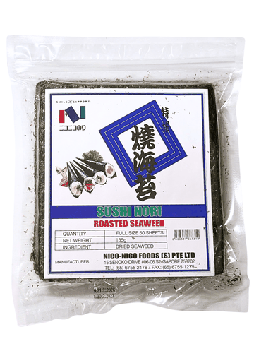 Rong Biển Cuộn Cơm Sushi Nori Nico-Nico (50 Lá) 135G