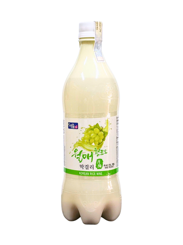 Rượu Gạo Hàn Quốc Walmae Makgeolli Vị Nho Xanh 4% 750ML