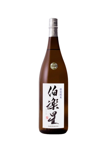 Rượu Sake Hakurakusei Tokubetsu Junmai 15% 720ML