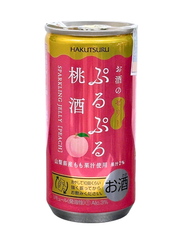 Rượu Trái Cây Nhật Hakutsuru Purupuru Sparkling Jelly Vị Đào 3% 190ML