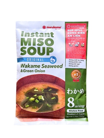 Súp Miso Ăn Liền Rong Biển Hành Lá Marukome 152G