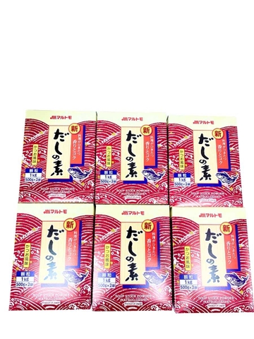 Thùng 6 Hộp Hạt Nêm Cá Ngừ Hondashi Marutomo 1KG