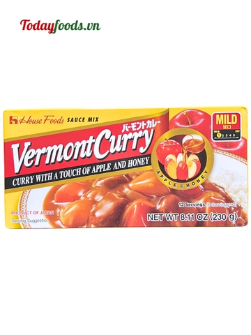 Viên Xốt Cà Ri Vermont Vị Táo Và Mật Ong Mặn Ngọt 230G