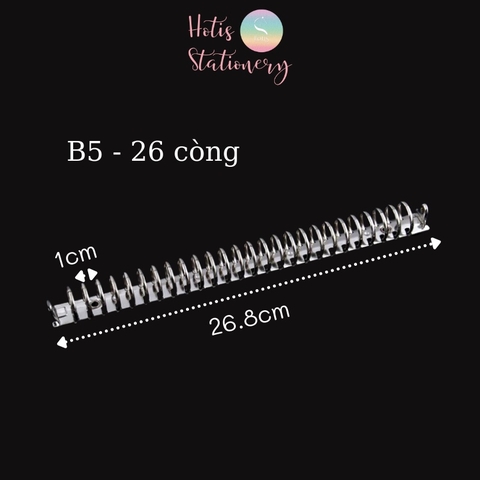 Còng rời bằng kim loại làm sổ A6/ A5/ B5/ A4 Hotis Stationery