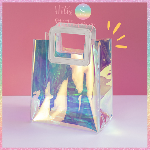 [HOTIS] Túi quà tặng cầm tay hologram bling bling hot trend - 2 size