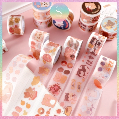 [HOTIS] Washi cuộn PVC động vật dễ thương - Dài 3m