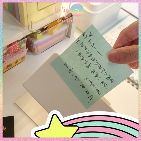 [HOTIS] Tệp 90 tờ giấy note, giấy ghi chú Post-it 3M có keo dính, nhiều màu - 7.6x7.6cm