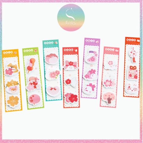 [HOTIS] Giấy note, giấy ghi chú phong cách Nhật Bản Post-it Falling Sakura