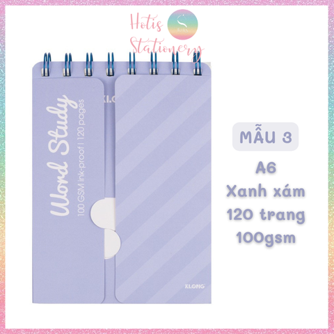 [HOTIS] Sổ học từ vựng Word Study KLong A6 - 120 trang