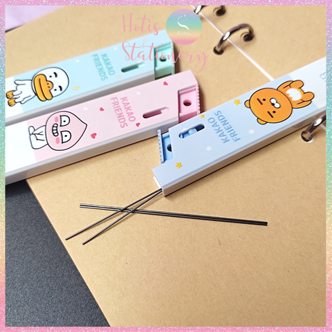 [HOTIS] Ruột bút chì bấm kim Deli ngòi 0.5/ 0.7mm HB dạng hộp bấm Kakao Friends