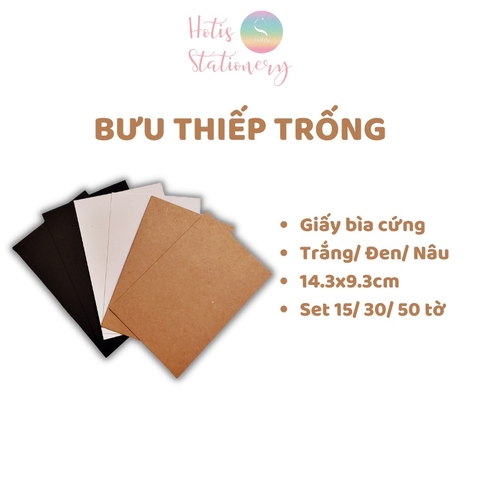 [HOTIS] Bưu thiếp trống/ thẻ vẽ tay/ bìa cứng 2 mặt/ thẻ graffiti/ handmade DIY - 14.3x9.3cm